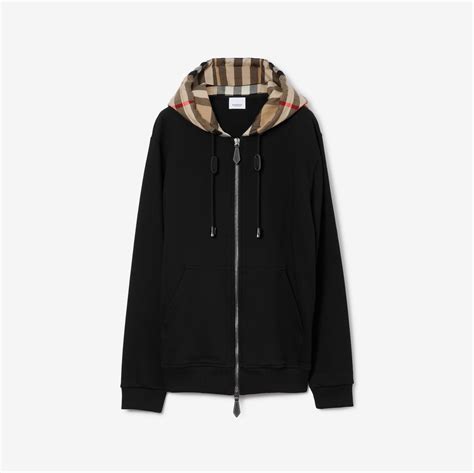 burberry check zip hoodie|Burberry half zip hoodie.